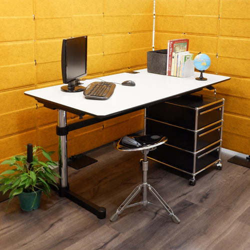 Height adjustable desk perfect as an office table or workspace at home