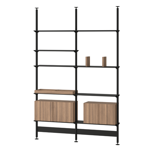 Pira G2 Ceiling-Mounted, Two-Column Modular Shelves | String Furniture