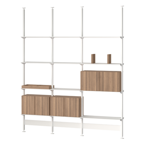 Pira G2 Ceiling-Mounted, Three-Column Modular Shelves | String Furniture