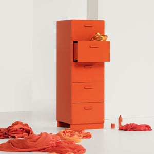 Relief Chest of Drawers with Plinth, Tall | String Furniture
