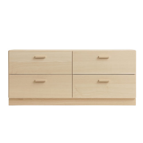 Relief Chest of Drawers with Plinth, Low | String Furniture
