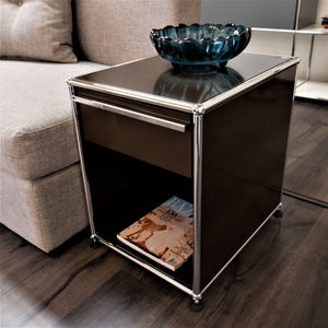 Side Table with Drawer (Brown)