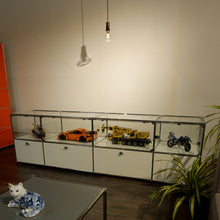 Load image into Gallery viewer, Sideboard With Glass and LED Lights