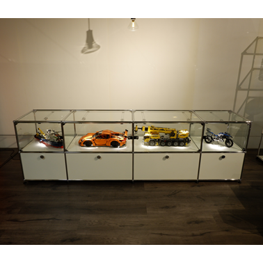 Sideboard With Glass and LED Lights