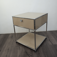 Load image into Gallery viewer, Night Stand with Metal Extension Drawer (Beige)